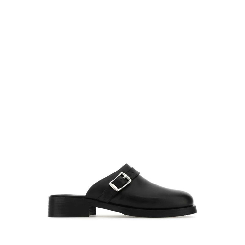 Our Legacy Men Black Leather Slippers